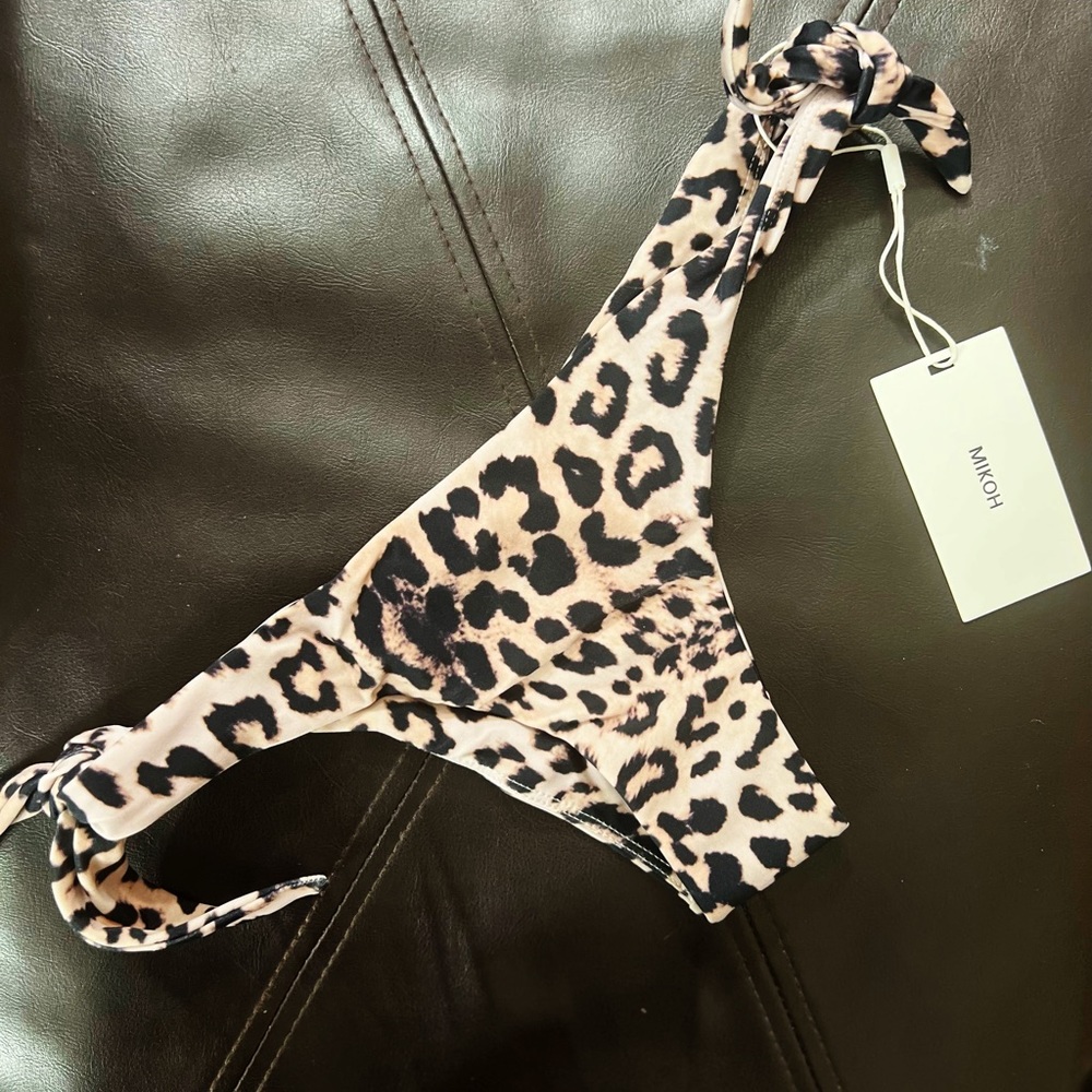 Mikoh Leopard Valencia Tie Side Bottom XS NWT New with Tags!